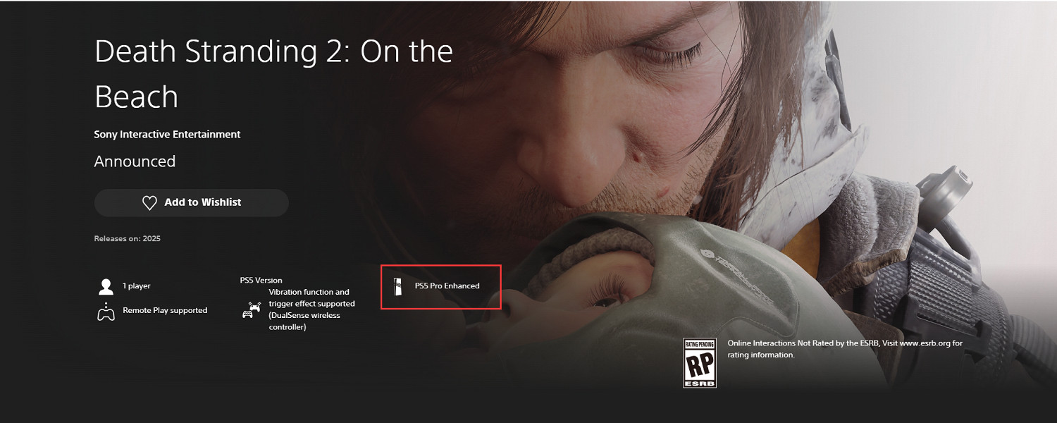 《死亡擱淺2》支援PS5 Pro增強!本月或公開發售日 《死亡擱淺2》支援PS5 Pro增強!本月或公開發售日