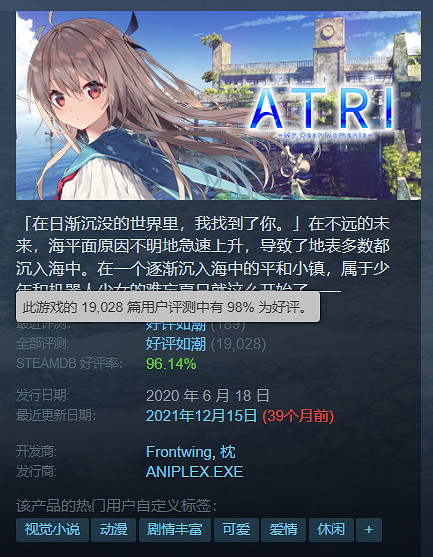 不到一杯奶茶錢！盤點10款Steam視覺小說節史低遊戲