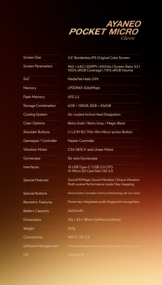經典無搖桿設計,純粹遊戲體驗:AYANEO Pocket MICRO Classic 正式公布 經典無搖桿設計,純粹遊戲體驗:AYANEO Pocket MICRO Classic 正式公布
