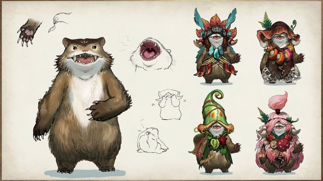 《怪獵荒野》角色概念設計圖：超帥獵人、嬌羞鐵匠！