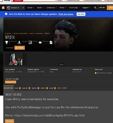 外國MOD網站下架《魔物獵人:荒野》NPC變白MOD 外國MOD網站下架《魔物獵人:荒野》NPC變白MOD