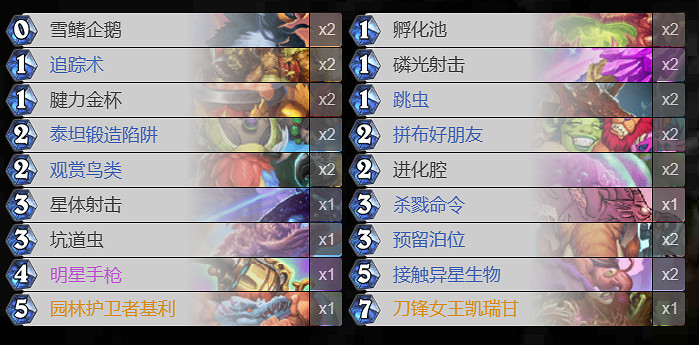 爐石戰記汙手獵卡組2025年3月 爐石戰記汙手獵卡組2025年3月