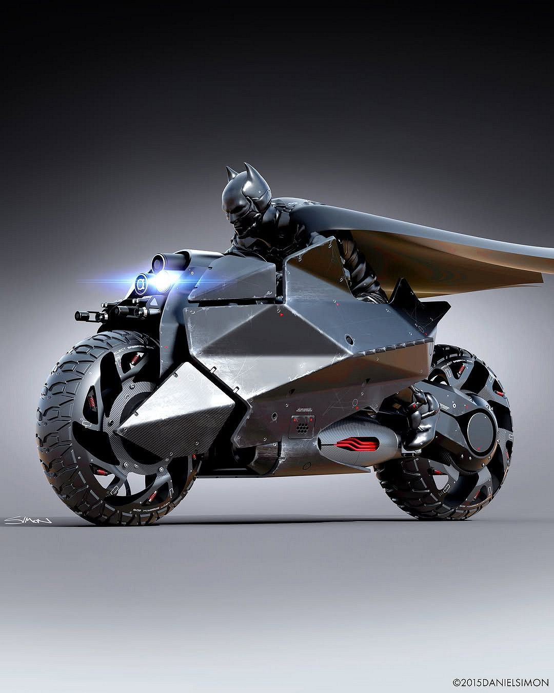 藝術家曬“蝙蝠摩托戰車”概念圖:細節滿滿帥炸了! 藝術家曬“蝙蝠摩托戰車”概念圖:細節滿滿帥炸了!