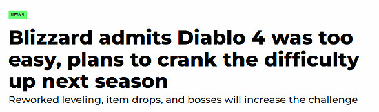 《暗黑4》新賽季太簡單？暴雪：第8賽季會增加難度！