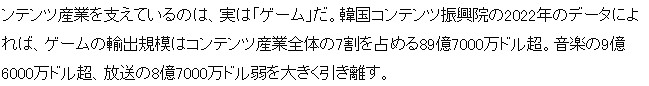 業界分析韓國創作物文化輸出佔比 遊戲業絕對優勢登頂