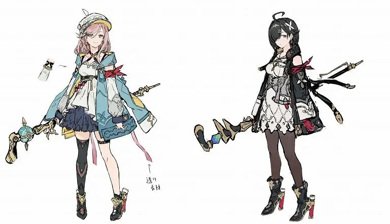 《優米雅鍊金工房》早期概念圖:黑色肉腿 清新短裙! 《優米雅鍊金工房》早期概念圖:黑色肉腿 清新短裙!