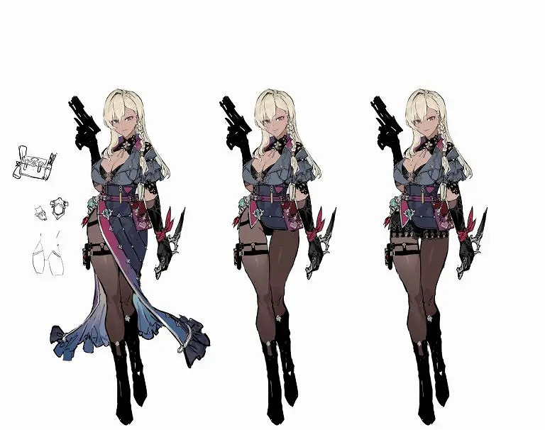 《優米雅鍊金工房》早期概念圖:黑色肉腿 清新短裙! 《優米雅鍊金工房》早期概念圖:黑色肉腿 清新短裙!