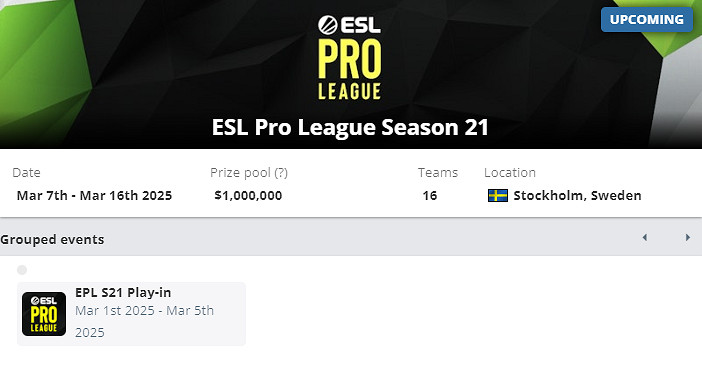 《CS2》ESLPRO LEAGUE S21賽程表一覽 《CS2》ESLPRO LEAGUE S21賽程表一覽