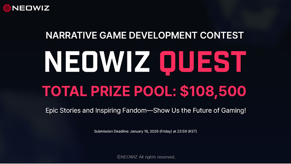 NEOWIZ 舉辦敘事類獨立遊戲公募展‘NEOWIZ Quest' NEOWIZ 舉辦敘事類獨立遊戲公募展‘NEOWIZ Quest'