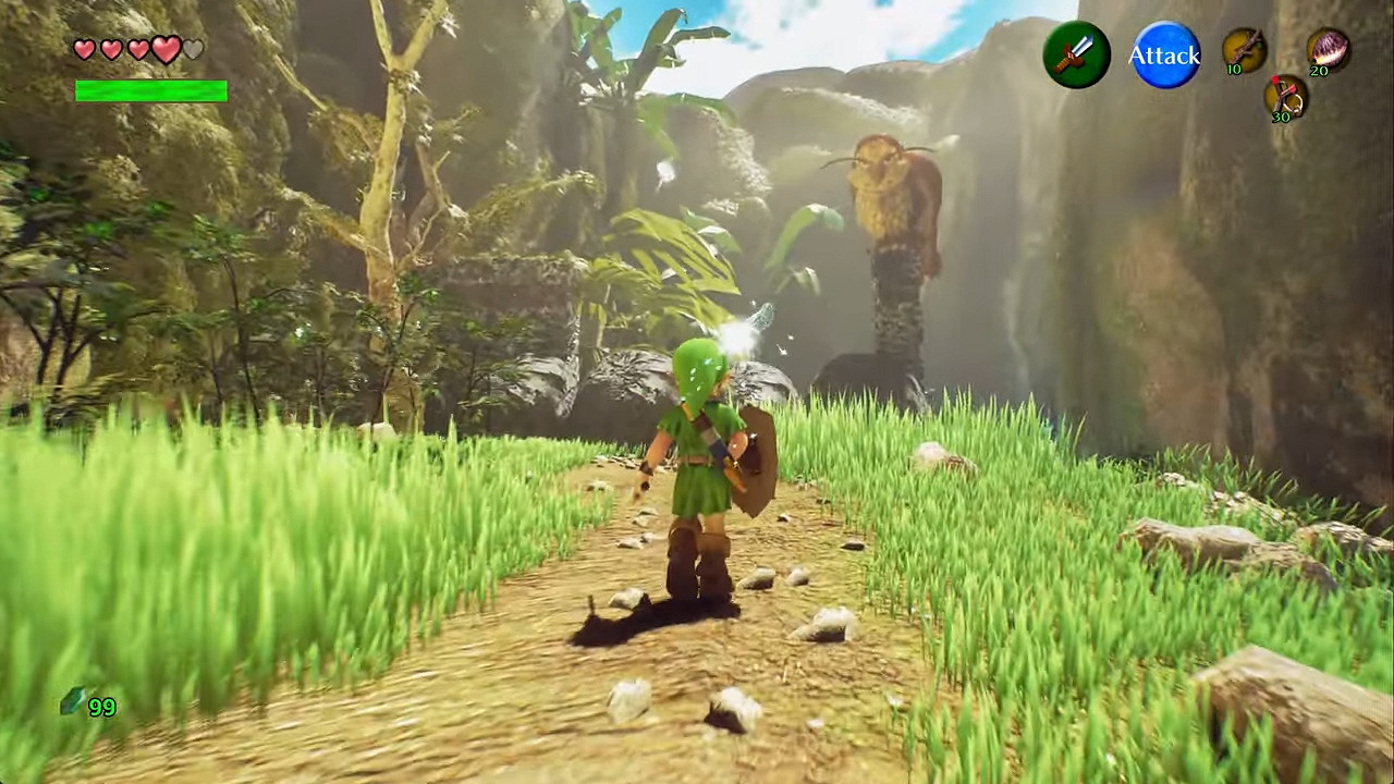 飯製虛幻5《塞爾達：時之笛》展示 佐拉之河畫面唯美