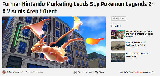 前美國任天堂主管稱《寶可夢》新作看起來十分普通 前美國任天堂主管稱《寶可夢》新作看起來十分普通