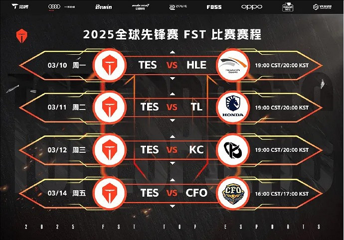 《英雄聯盟》2025TES先鋒賽賽程表一覽