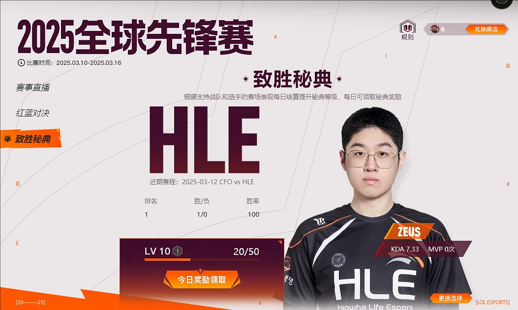 《英雄聯盟》全球先鋒賽致勝秘典選手選擇推薦