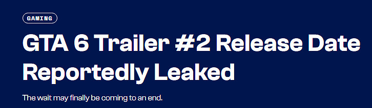 《GTA6》新預告發布時間曝光:最快或在4月初公布! 《GTA6》新預告發布時間曝光:最快或在4月初公布!