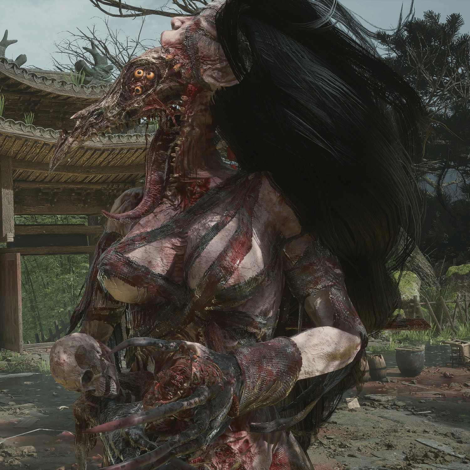 《明末：淵虛之羽》官推發新截圖：清涼女主爬梯登頂