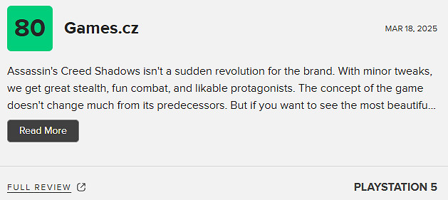 《刺客教條:影》M站82分:朝正確方向邁出的一步! 《刺客教條:影》M站82分:朝正確方向邁出的一步!