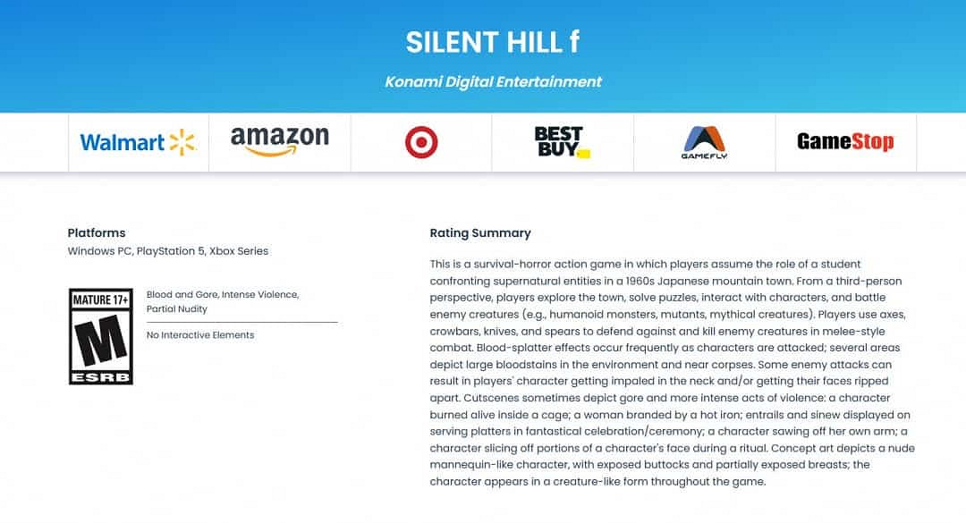 沉默之丘系列最新作《沉默之丘f》可能不含有熱武器 沉默之丘系列最新作《沉默之丘f》可能不含有熱武器