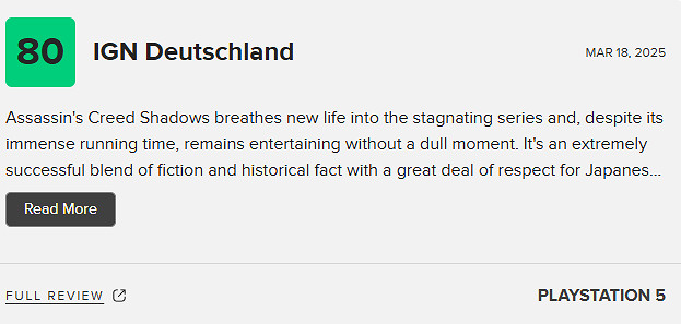 《刺客教條:影》M站82分:朝正確方向邁出的一步! 《刺客教條:影》M站82分:朝正確方向邁出的一步!