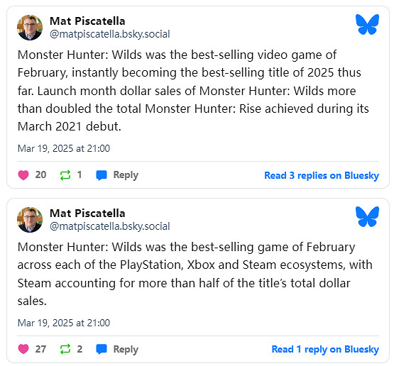 美國2月遊戲銷售榜:《怪獵:荒野》第一!首發賣爆了 美國2月遊戲銷售榜:《怪獵:荒野》第一!首發賣爆了