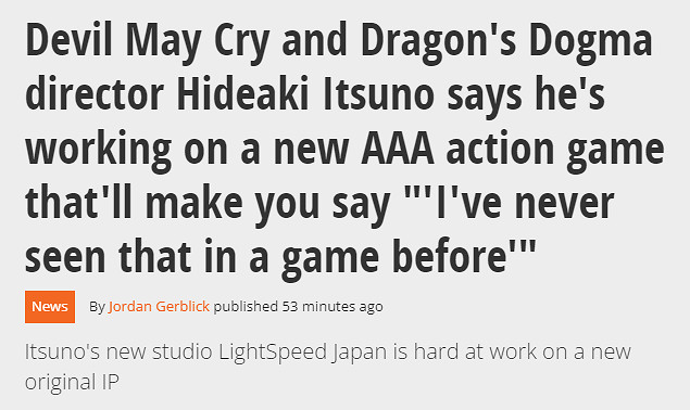 前《龍之信條》導演透露新作消息：日式3A動作遊戲