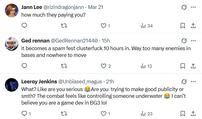 《博德3》總監稱讚《AC影》戰鬥系統 網友:收錢了? 《博德3》總監稱讚《AC影》戰鬥系統 網友:收錢了?