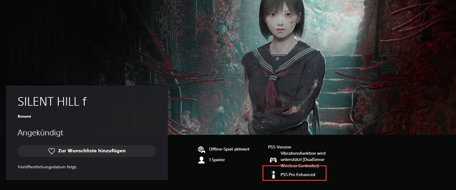 粉絲狂歡,遊戲體驗升級!《沉默之丘f》將支援PS5 Pro增強 粉絲狂歡,遊戲體驗升級!《沉默之丘f》將支援PS5 Pro增強