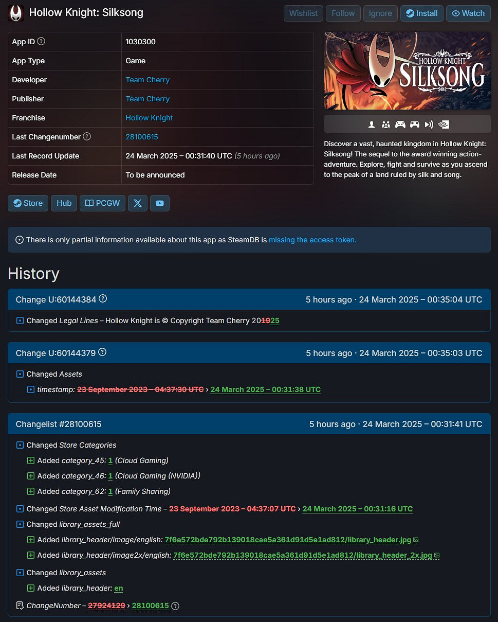 真的要來了!《空洞騎士:絲之歌》Steam資料庫更新 真的要來了!《空洞騎士:絲之歌》Steam資料庫更新