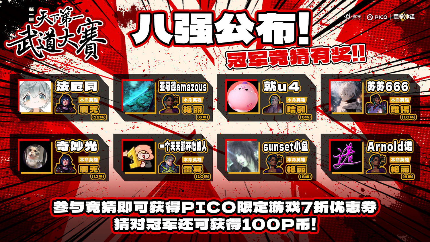 《勇拳衝鋒》天下第一武道大賽8強誕生,虛擬電競重燃玩家熱情 《勇拳衝鋒》天下第一武道大賽8強誕生,虛擬電競重燃玩家熱情