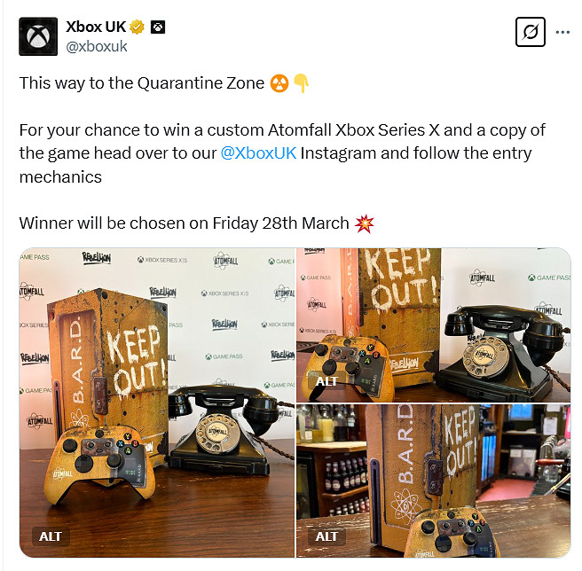 Xbox官方推出《原子隕落》主題XXS主機!參與抽取獲取 Xbox官方推出《原子隕落》主題XXS主機!參與抽取獲取