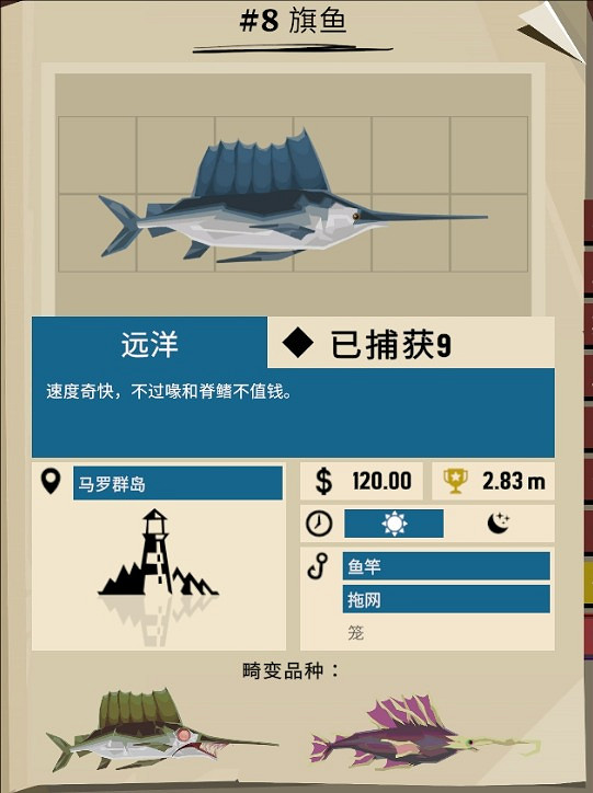 《漁帆暗湧》旗魚詳細位置介紹 《漁帆暗湧》旗魚詳細位置介紹