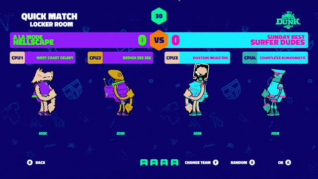 獨立卡通風籃球街機《Dunk Dunk》將於5月8日發售