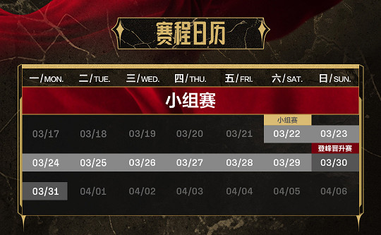 《英雄聯盟》LPL登峰組賽程表一覽