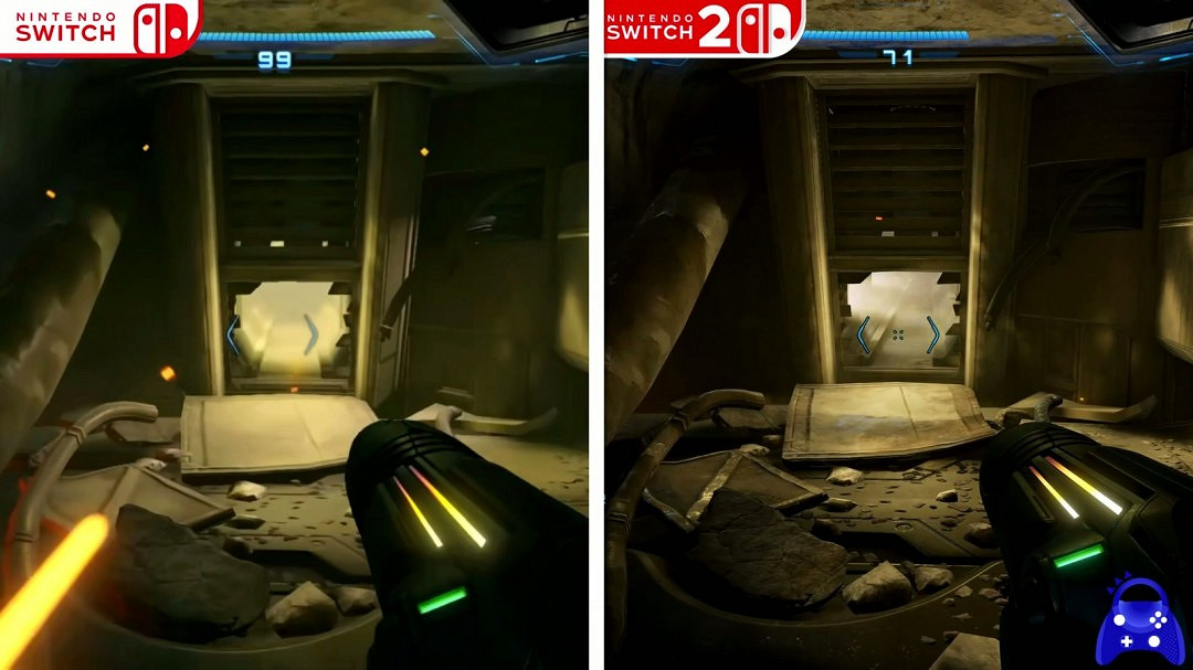 《銀河戰士Prime 4》Switch 2版展示、Switch和Switch 2版畫面對比