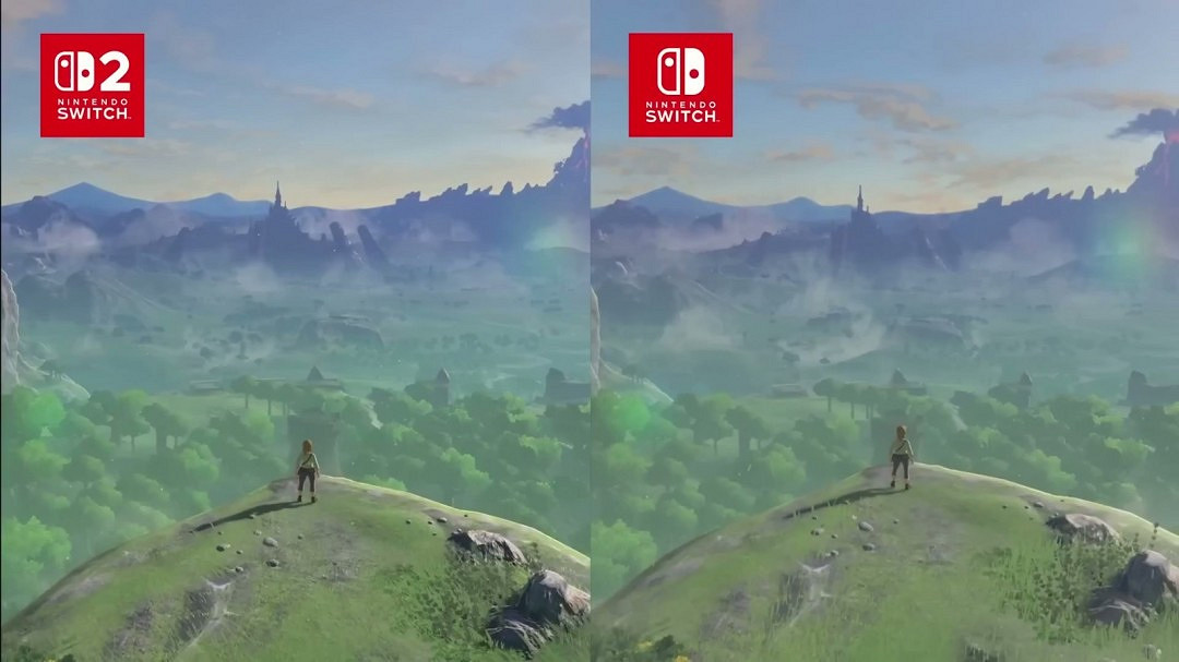 要買升級包嗎？《薩爾達傳說》Switch 2和1畫質對比