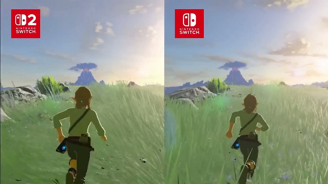 要買升級包嗎？《薩爾達傳說》Switch 2和1畫質對比