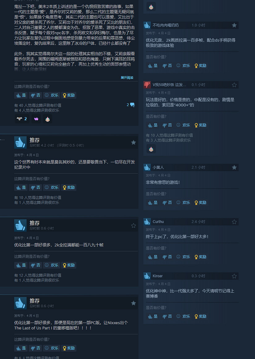 《最後的生還者2》PC版現已發售 Steam特別好評、優化無敵 《最後的生還者2》PC版現已發售 Steam特別好評、優化無敵