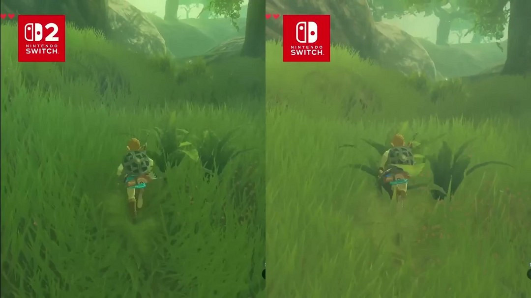 要買升級包嗎？《薩爾達傳說》Switch 2和1畫質對比
