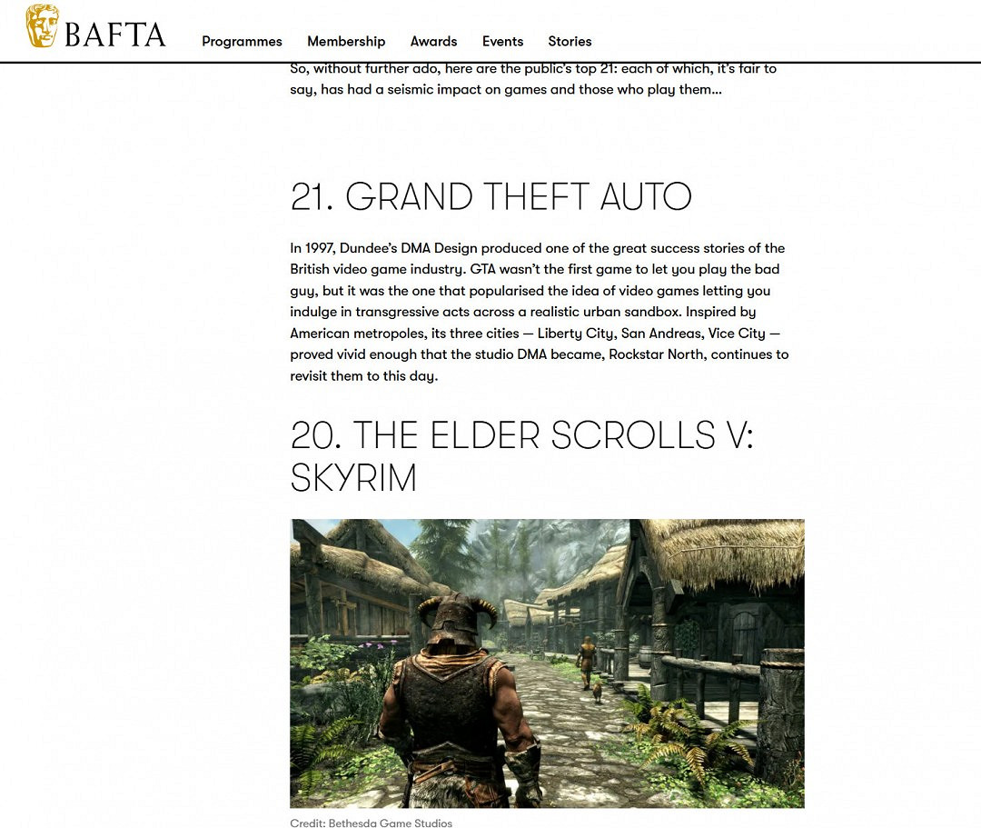 《天國降臨：救贖2》入選！BAFTA評選史上最具影響力的21款電子遊戲