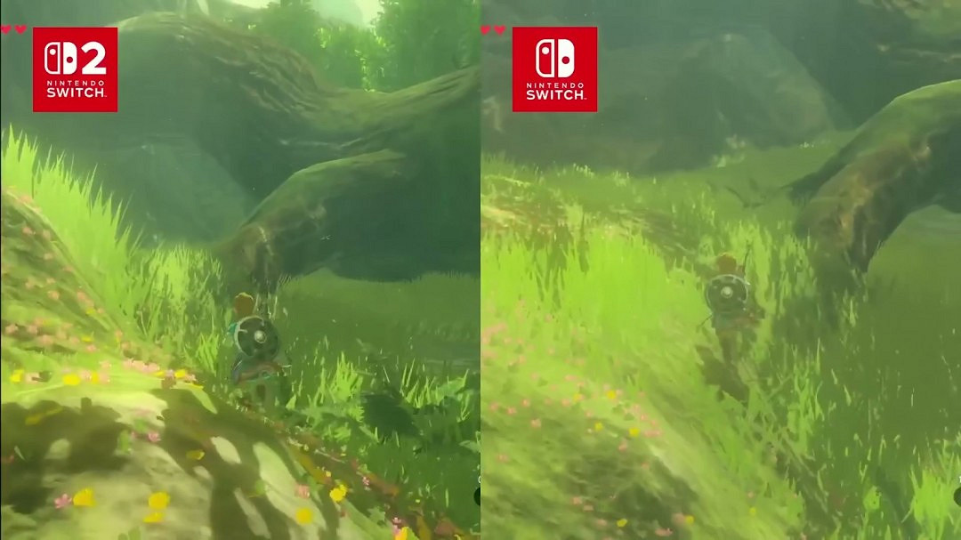 要買升級包嗎？《薩爾達傳說》Switch 2和1畫質對比