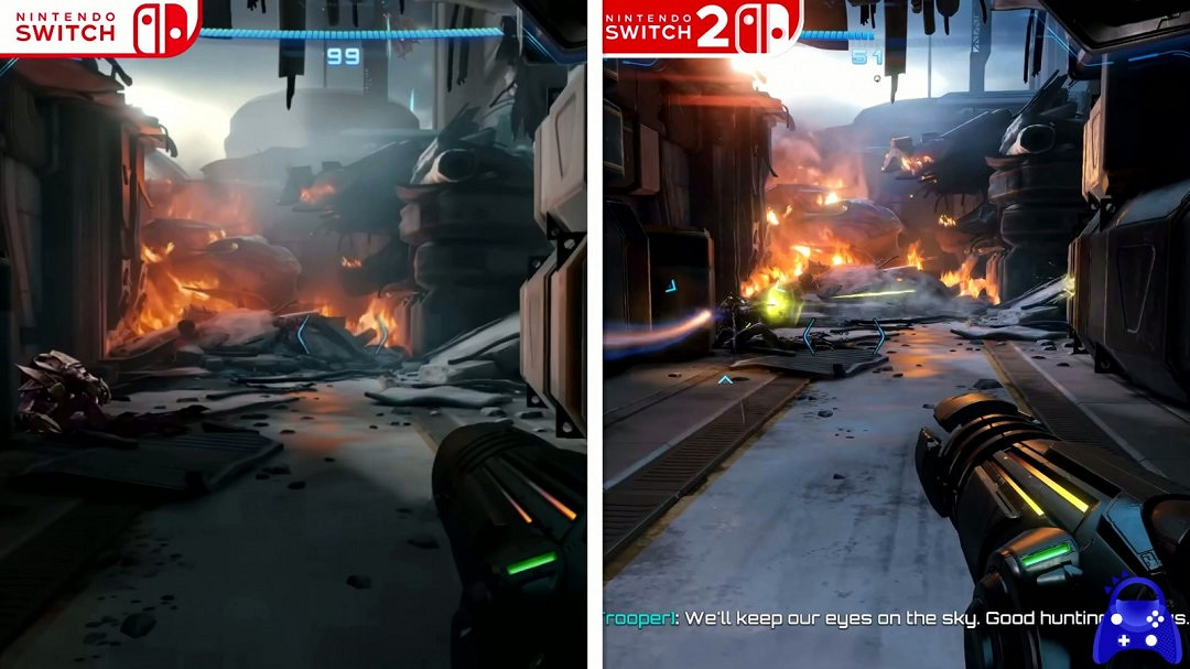 《銀河戰士Prime 4》Switch 2版展示、Switch和Switch 2版畫面對比