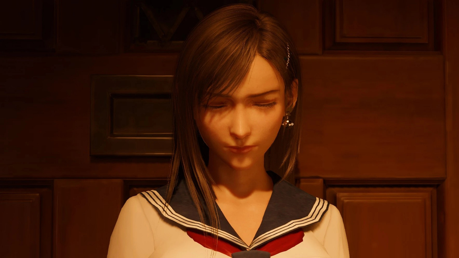 《FF7重生》蒂法全新服裝Mod：高中校服不要太清純！