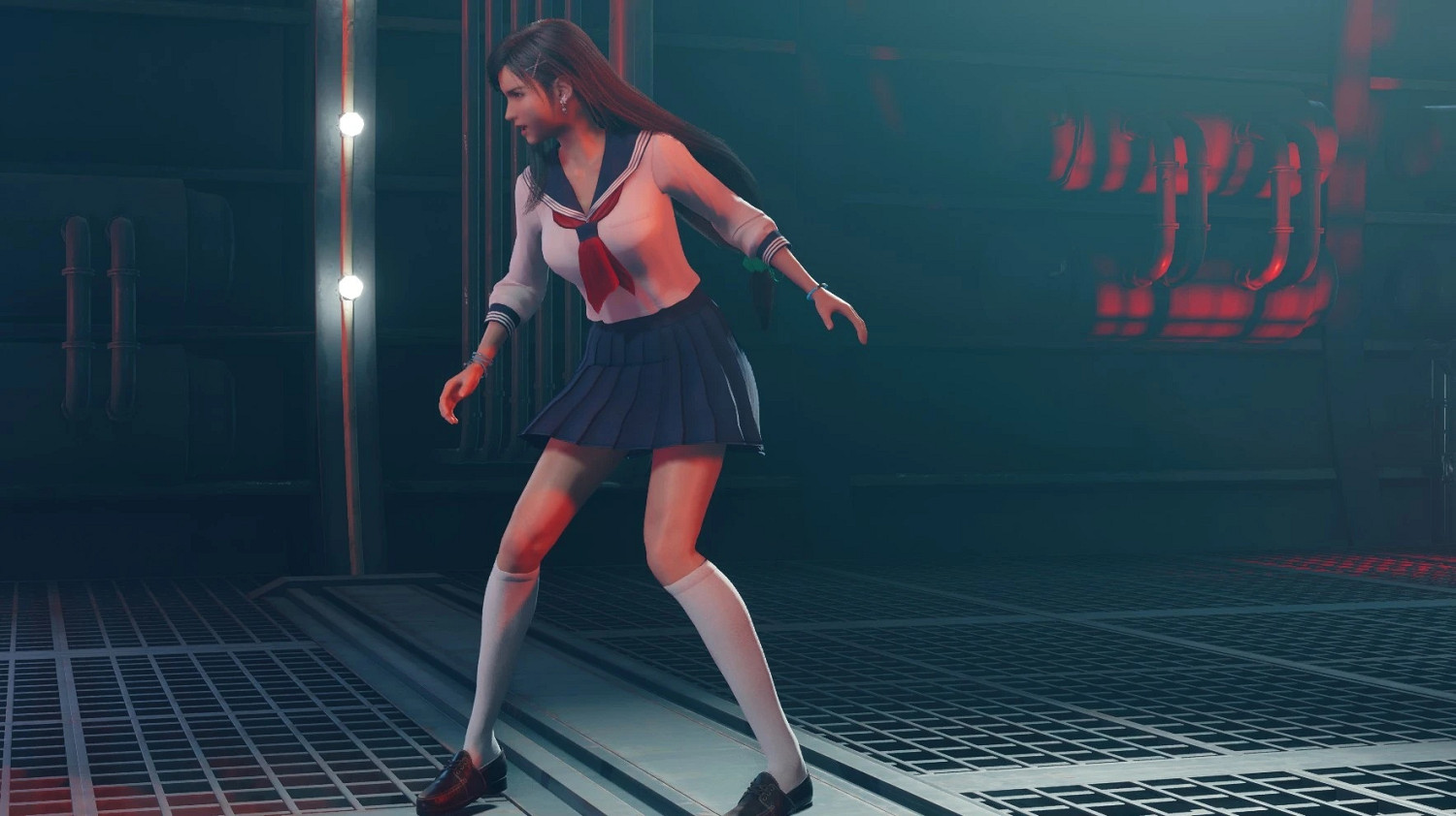 《FF7重生》蒂法全新服裝Mod：高中校服不要太清純！