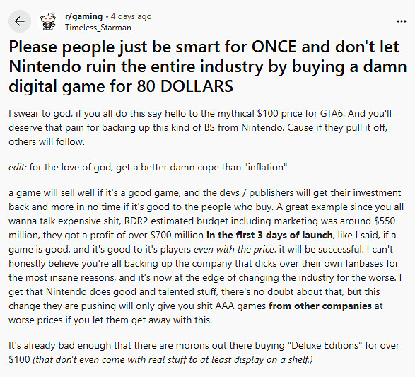 早報:《AC影》DLC源自本體?任天堂80刀定價被嘲 早報:《AC影》DLC源自本體?任天堂80刀定價被嘲