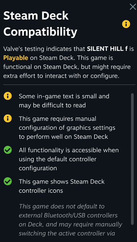 隨時隨地暢玩！《沉默之丘f》現已通過Steam Deck認證