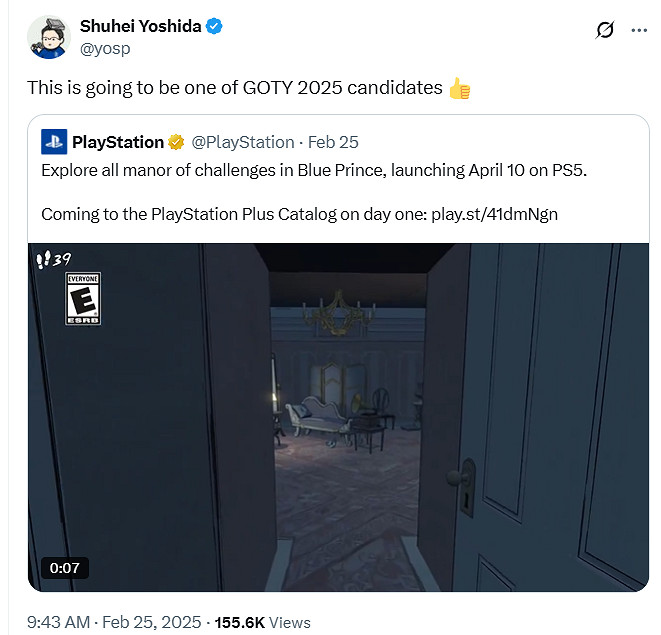 吉田修平稱讚《藍途王子》:年度遊戲的有力競爭者! 吉田修平稱讚《藍途王子》:年度遊戲的有力競爭者!