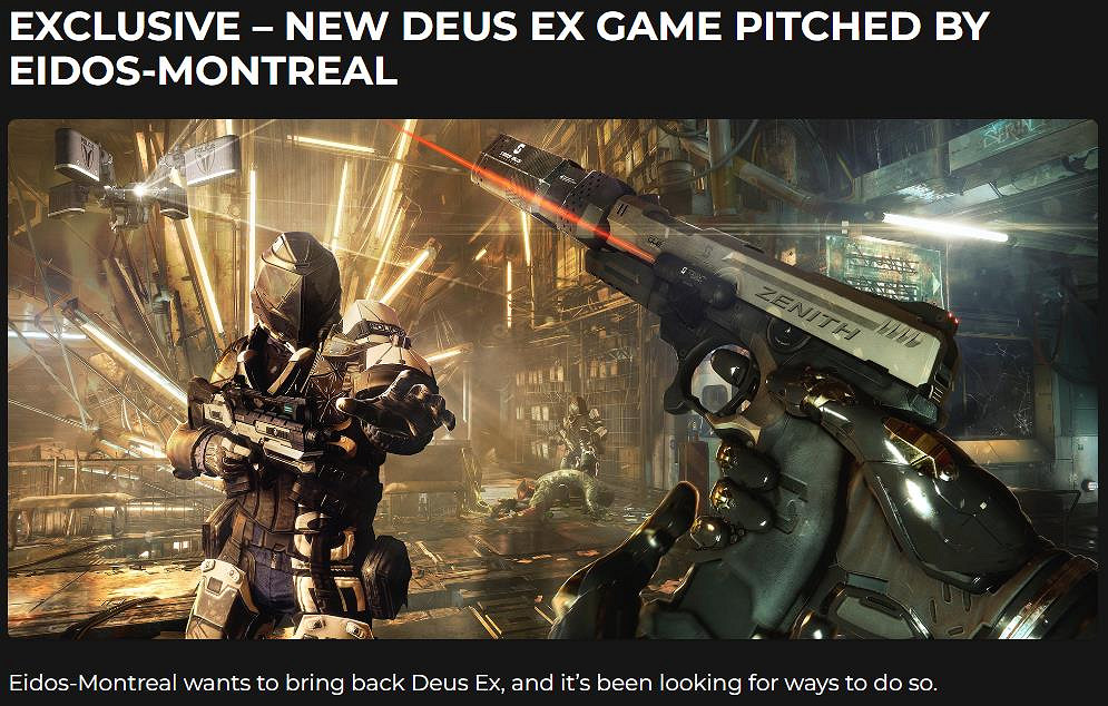 曝Eidos Montreal正在推銷一款新的《殺出重圍》遊戲 曝Eidos Montreal正在推銷一款新的《殺出重圍》遊戲