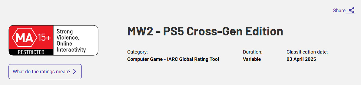 《現代戰爭2&amp;3》重製版要來了！澳大利亞已獲得評級