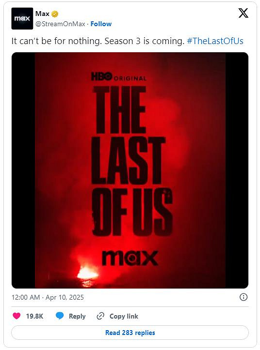 信心十足!HBO電視台宣布續訂《最後生還者》第三季 信心十足!HBO電視台宣布續訂《最後生還者》第三季