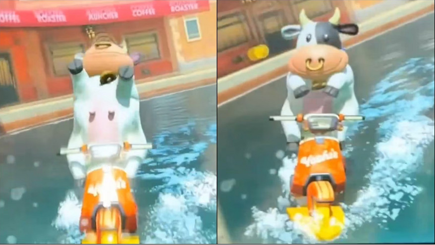 《瑪利歐賽車世界》前作乳牛正式參戰！獲勝畫面流出!