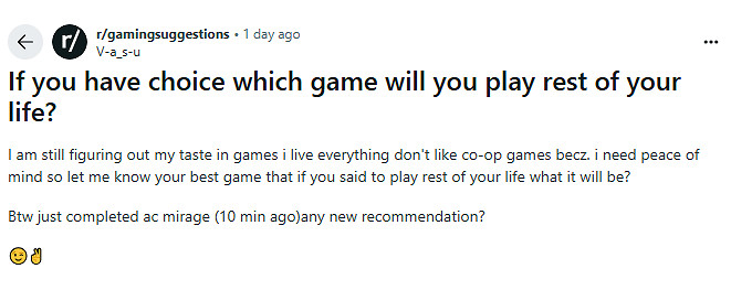外網熱議:如果一輩子只能玩一款遊戲 你會選哪個? 外網熱議:如果一輩子只能玩一款遊戲 你會選哪個?